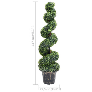 vidaXL Artificial Topiary Tree Boxwood Plant with Pot Faux Boxwood Green 46.1"-22