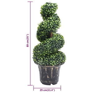 vidaXL Artificial Topiary Tree Boxwood Plant with Pot Faux Boxwood Green 46.1"-8