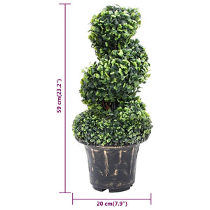 vidaXL Artificial Topiary Tree Boxwood Plant with Pot Faux Boxwood Green 46.1"-6