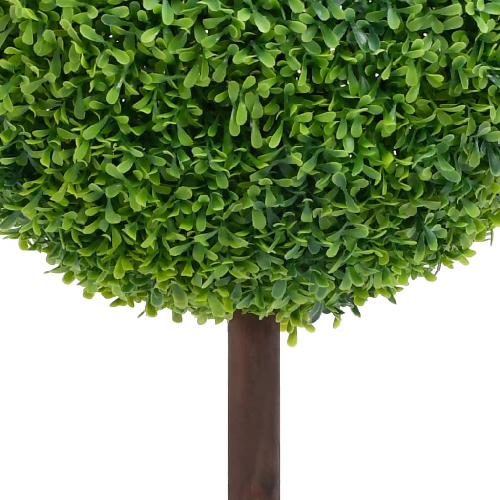 vidaXL Artificial Topiary Tree Faux Boxwood Ball with Pot Fake Plant Green 28"-9