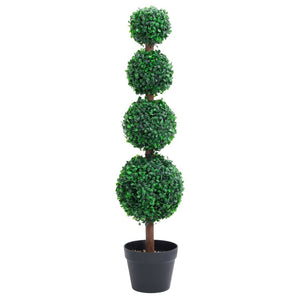 vidaXL Artificial Topiary Tree Faux Boxwood Ball with Pot Fake Plant Green 28"-11