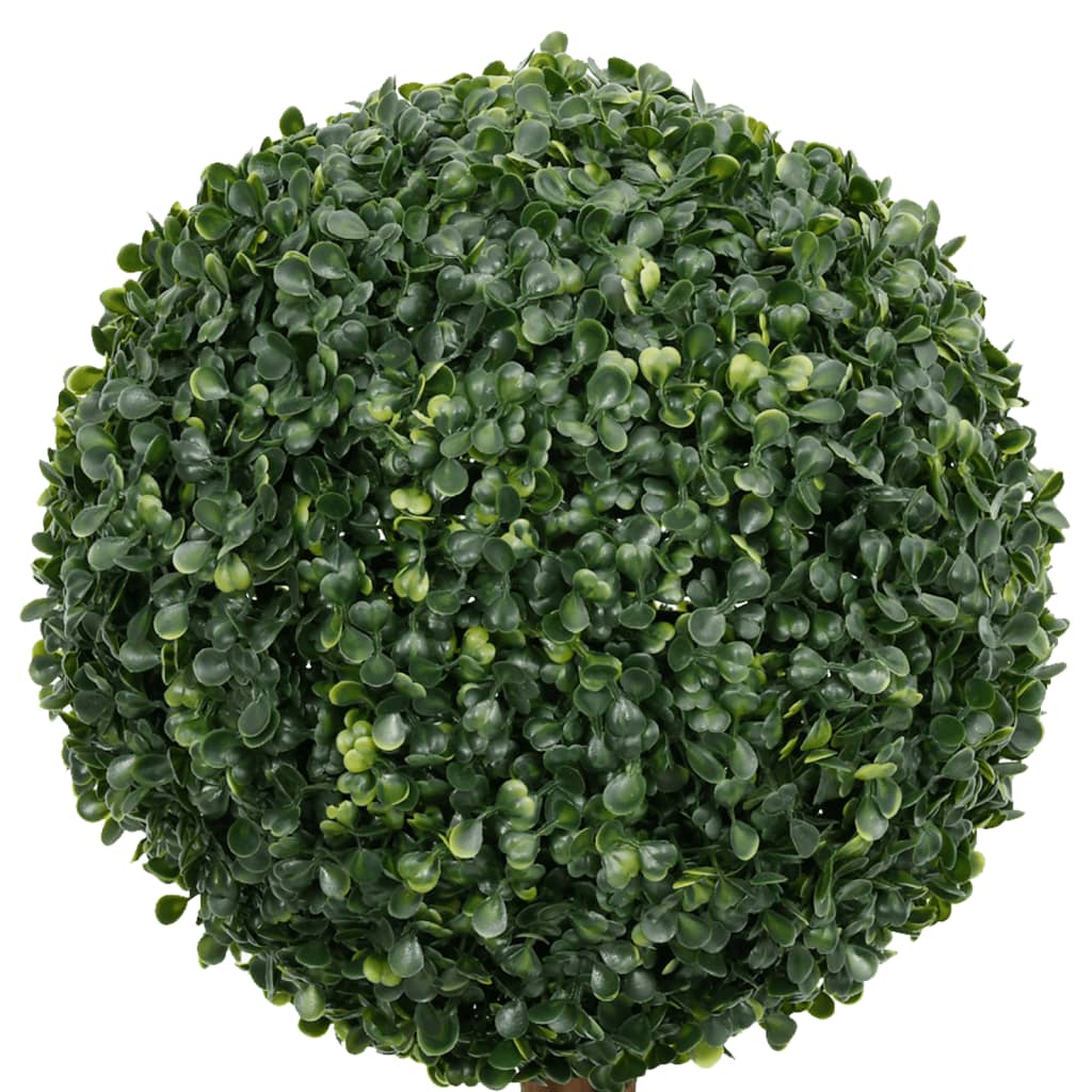 vidaXL Artificial Topiary Tree Faux Boxwood Ball with Pot Fake Plant Green 28"-27