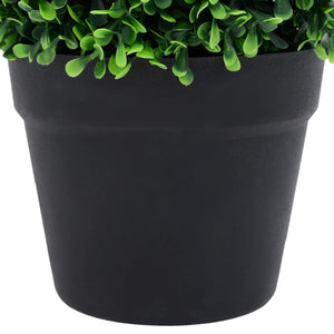 vidaXL Artificial Plant 2 Pcs Fake Plant Ball Shaped Fake Boxwood with Pots-1