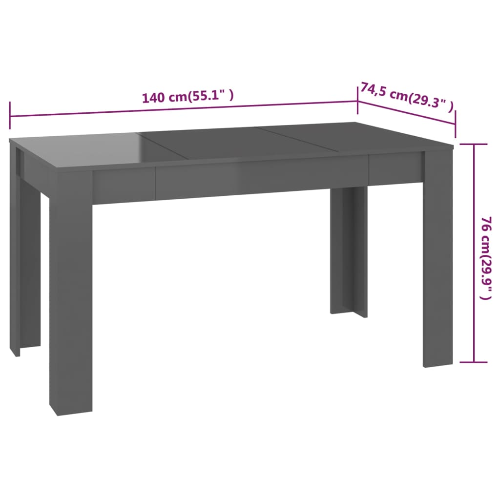 vidaXL Dining Table Engineered Wood Kitchen Dining Room Furniture Multi Colors-29