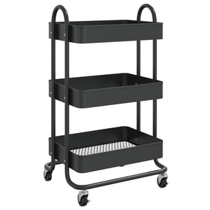 vidaXL Trolley 3-Tier Kitchen Trolley Kitchen Island Storage Utility Cart-1