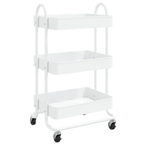 vidaXL Trolley 3-Tier Kitchen Trolley Kitchen Island Storage Utility Cart-4