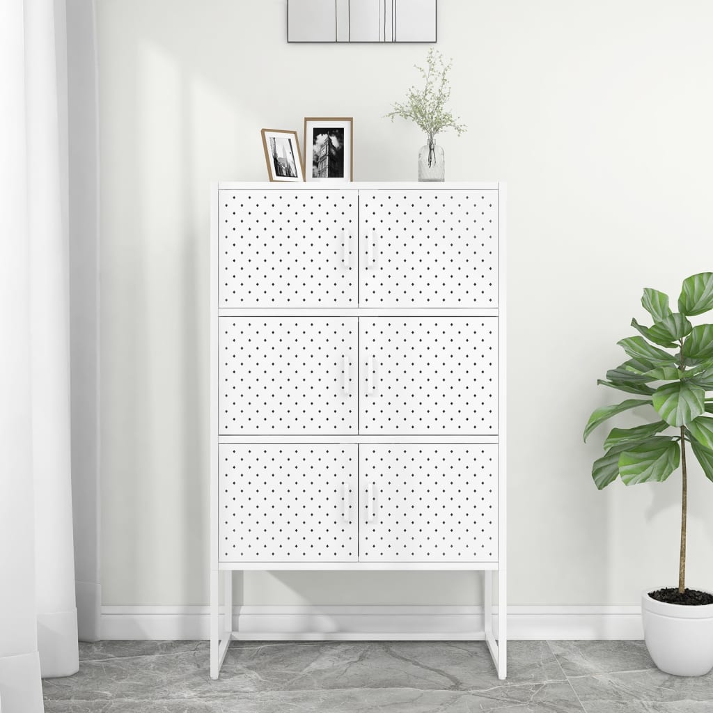 vidaXL Storage Cabinet Sideboard Cabinet for Entryway Bedroom Office Steel-7