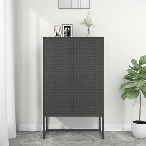 vidaXL Storage Cabinet Sideboard Cabinet for Entryway Bedroom Office Steel-13