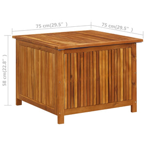 vidaXL Outdoor Storage Wooden Patio Storage Box for Garden Solid Wood Acacia-43