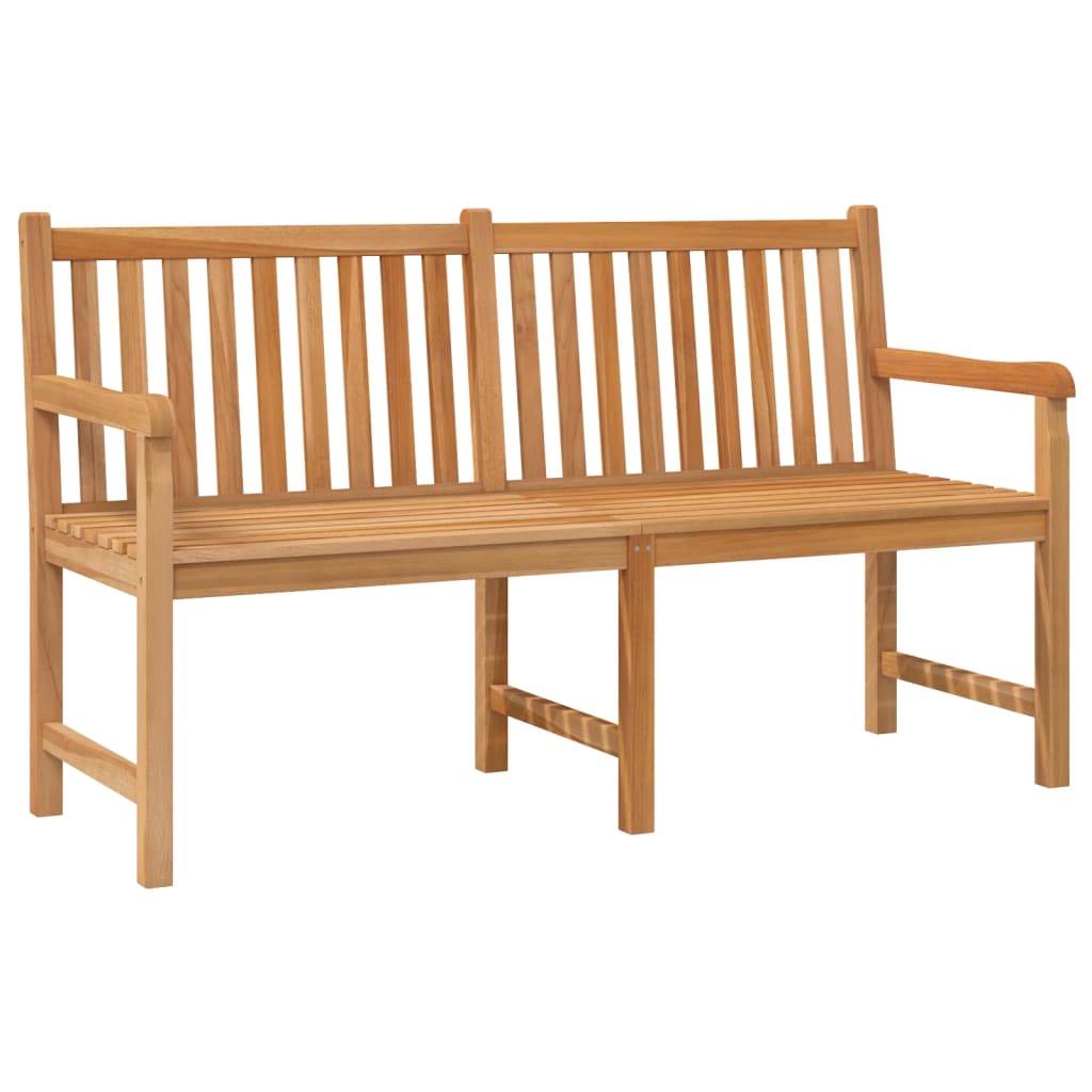 vidaXL Outdoor Patio Bench Garden Front Porch Chair Bench Solid Wood Teak-20