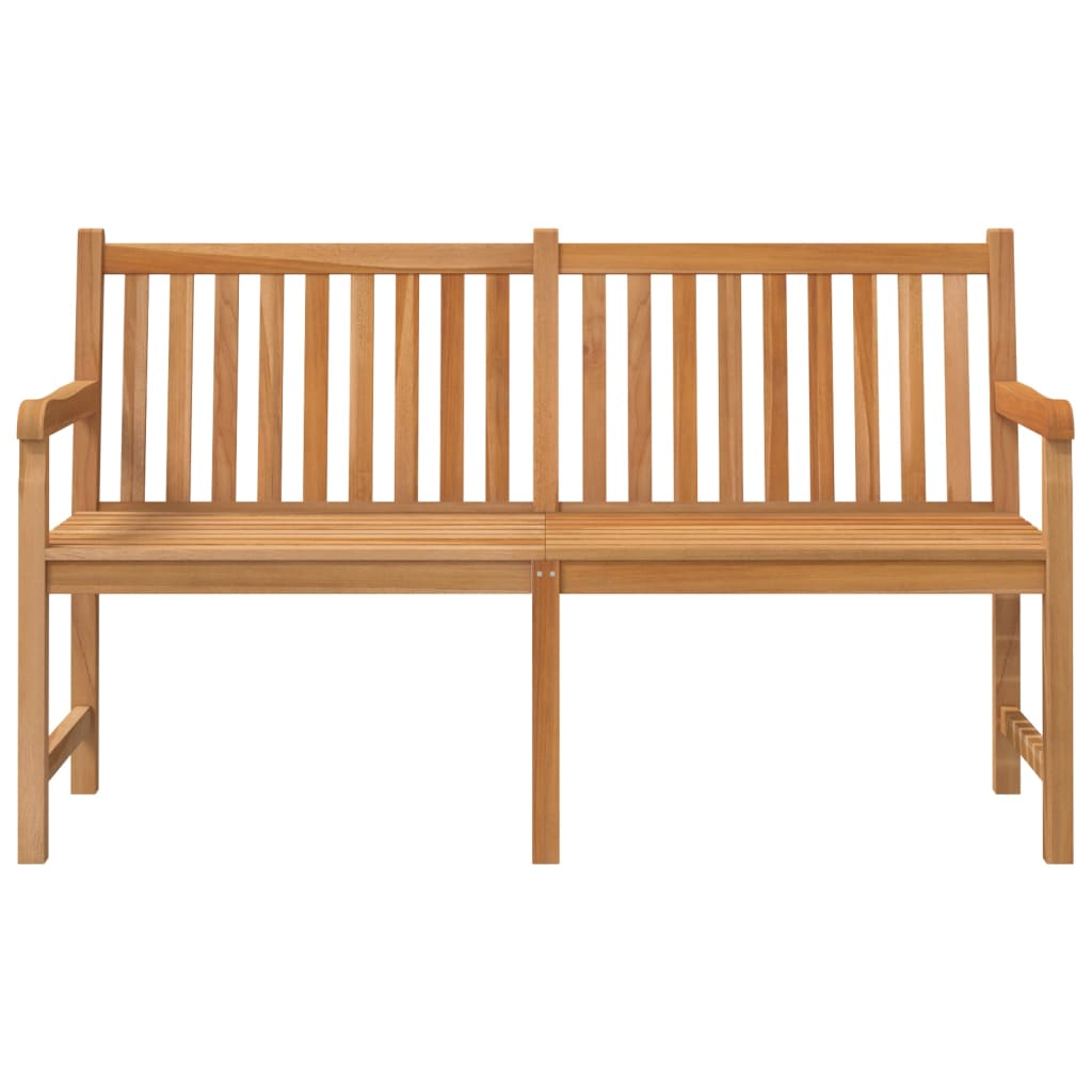 vidaXL Outdoor Patio Bench Garden Front Porch Chair Bench Solid Wood Teak-21