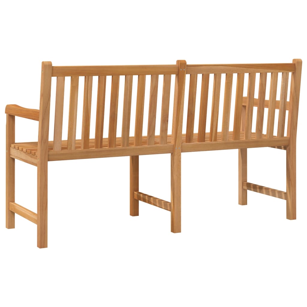 vidaXL Outdoor Patio Bench Garden Front Porch Chair Bench Solid Wood Teak-16