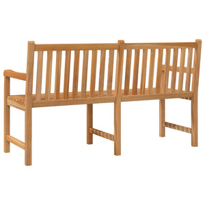 vidaXL Outdoor Patio Bench Garden Front Porch Chair Bench Solid Wood Teak-16