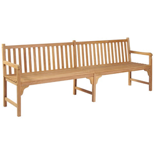 vidaXL Outdoor Patio Bench Garden Front Porch Chair Bench Solid Wood Teak-1