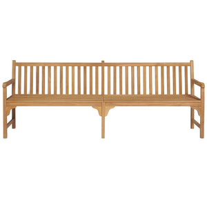 vidaXL Outdoor Patio Bench Garden Front Porch Chair Bench Solid Wood Teak-3