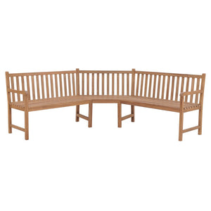 vidaXL Patio Corner Bench 72.8"x72.8"x35.4" Solid Teak Wood-0