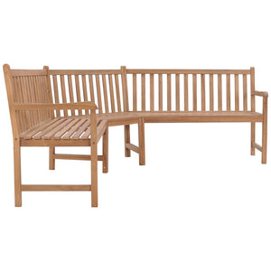 vidaXL Patio Corner Bench 72.8"x72.8"x35.4" Solid Teak Wood-1