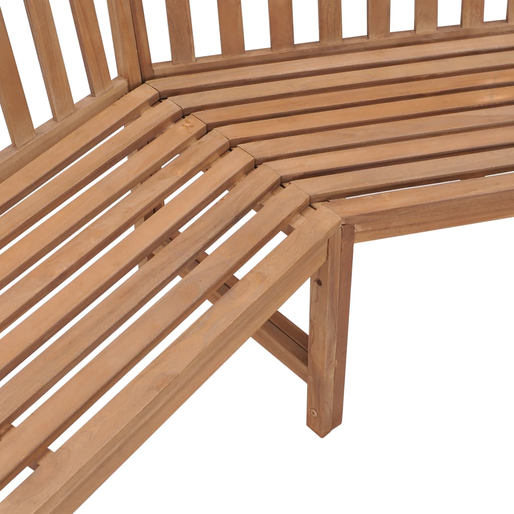 vidaXL Patio Corner Bench 72.8"x72.8"x35.4" Solid Teak Wood-4