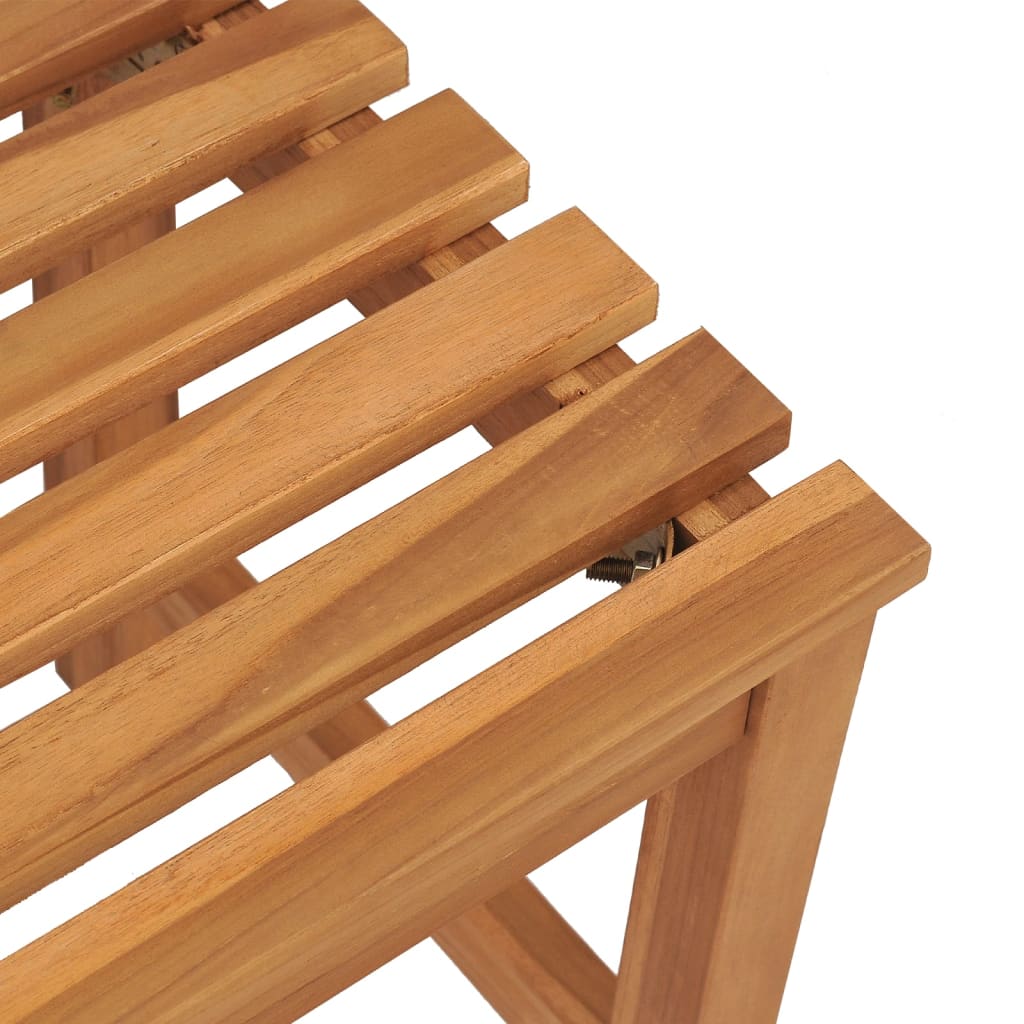 vidaXL Outdoor Patio Bench Garden Bench with Wooden Frame Solid Wood Teak-15