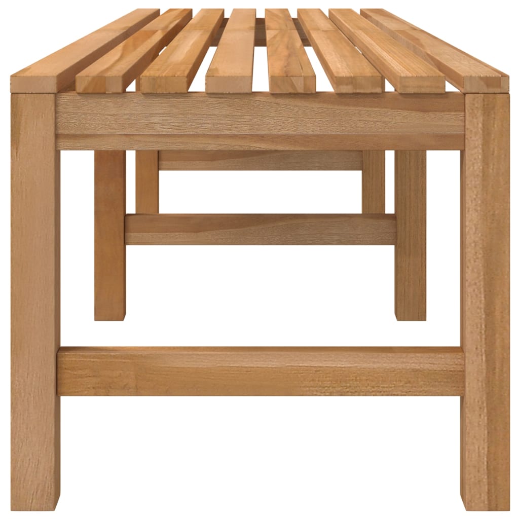 vidaXL Outdoor Patio Bench Garden Bench with Wooden Frame Solid Wood Teak-18