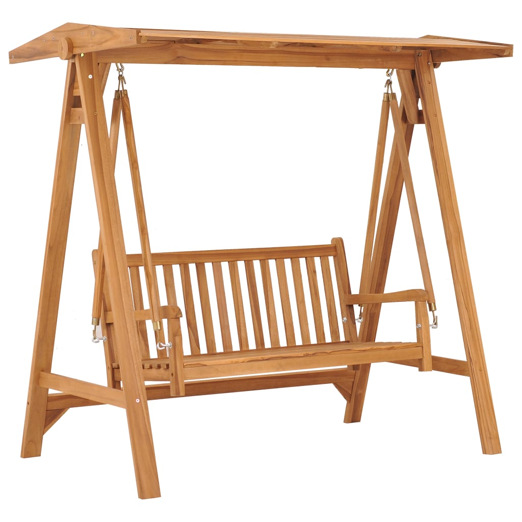 vidaXL Swing Bench 66.9" Solid Teak Wood-0
