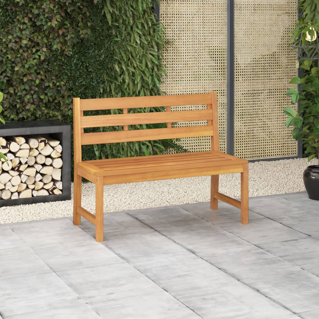 vidaXL Outdoor Patio Bench Garden Park Bench with Backrest Solid Wood Teak-5