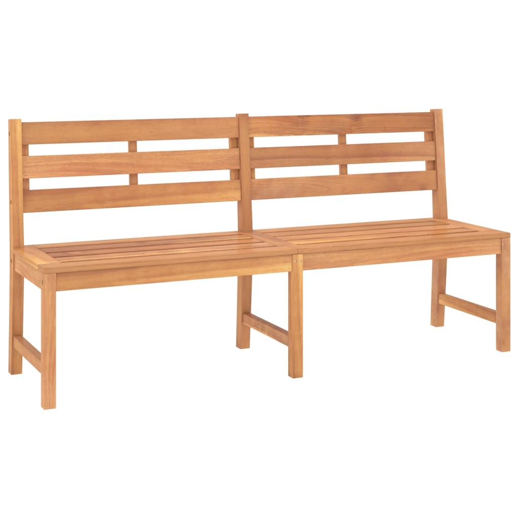 vidaXL Outdoor Patio Bench Garden Park Bench with Backrest Solid Wood Teak-33