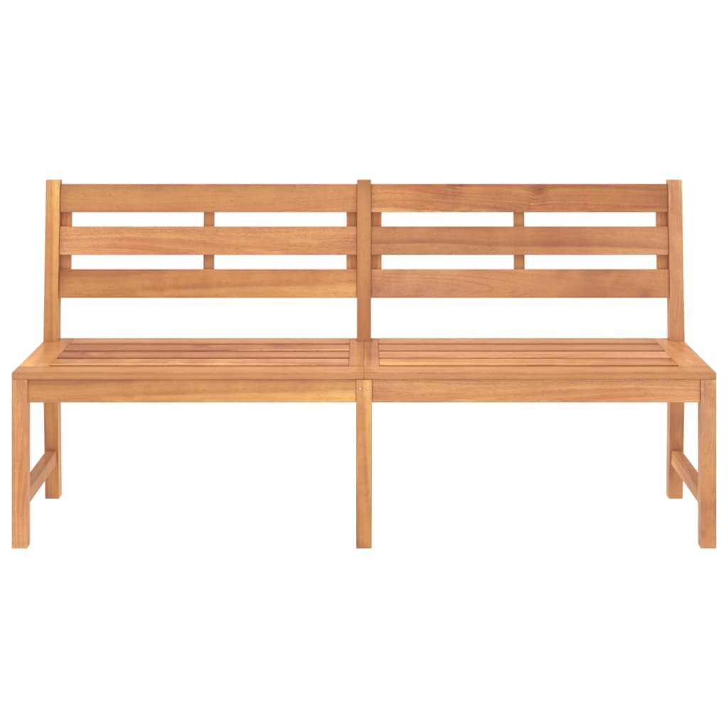 vidaXL Outdoor Patio Bench Garden Park Bench with Backrest Solid Wood Teak-1