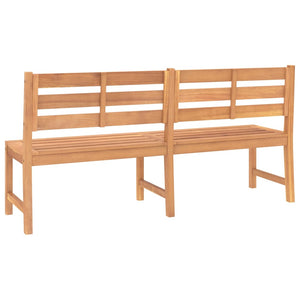 vidaXL Outdoor Patio Bench Garden Park Bench with Backrest Solid Wood Teak-29