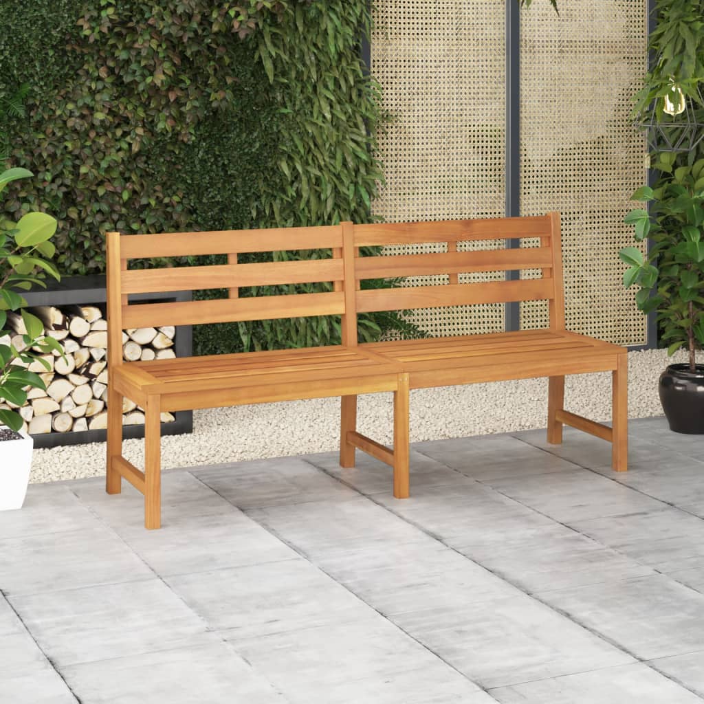 vidaXL Outdoor Patio Bench Garden Park Bench with Backrest Solid Wood Teak-30