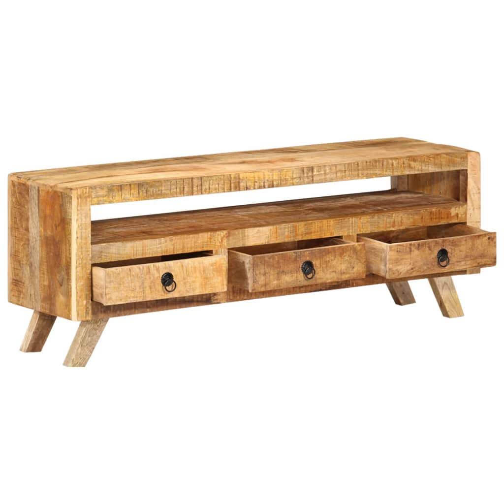 vidaXL TV Stand 43.3"x11.8"x15.7" Solid Wood Mango-1