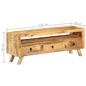 vidaXL TV Stand 43.3"x11.8"x15.7" Solid Wood Mango-6