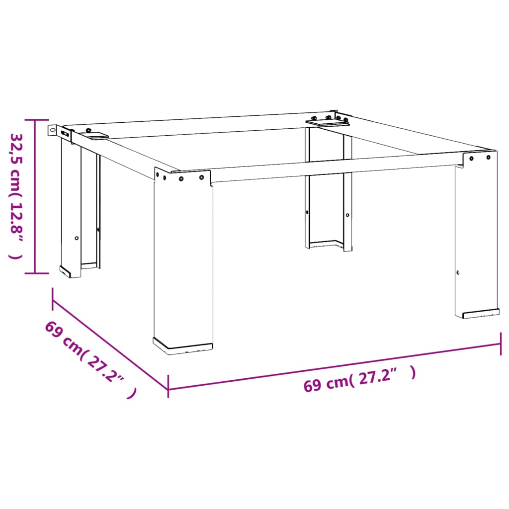 vidaXL Washing Machine Pedestal White-6