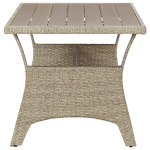 vidaXL Outdoor Dining Table Patio Table Garden Wicker Furniture PE Rattan-2