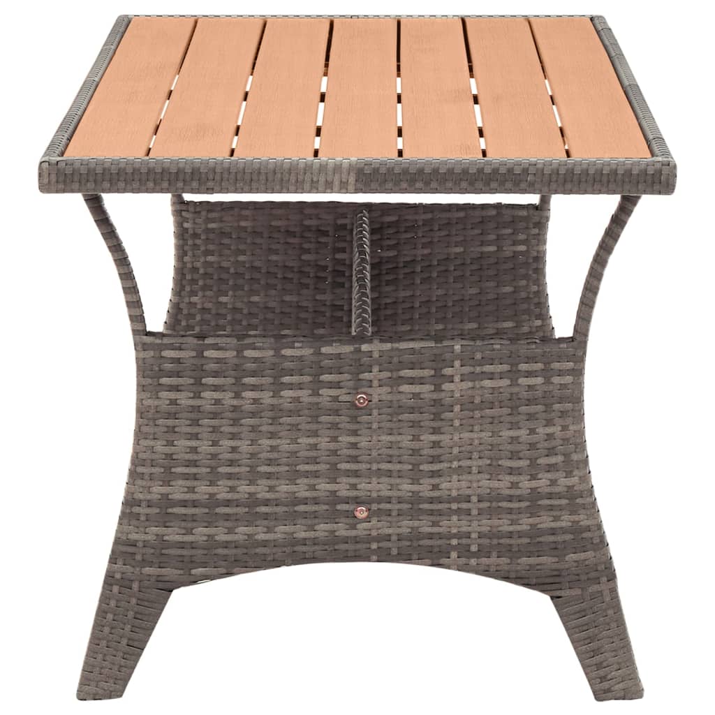 vidaXL Outdoor Dining Table Patio Table Garden Wicker Furniture PE Rattan-5