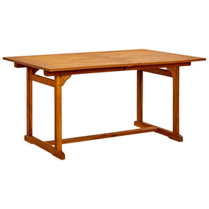 vidaXL Garden Dining Table (59.1"-78.7")x39.4"x29.5" Solid Acacia Wood-2