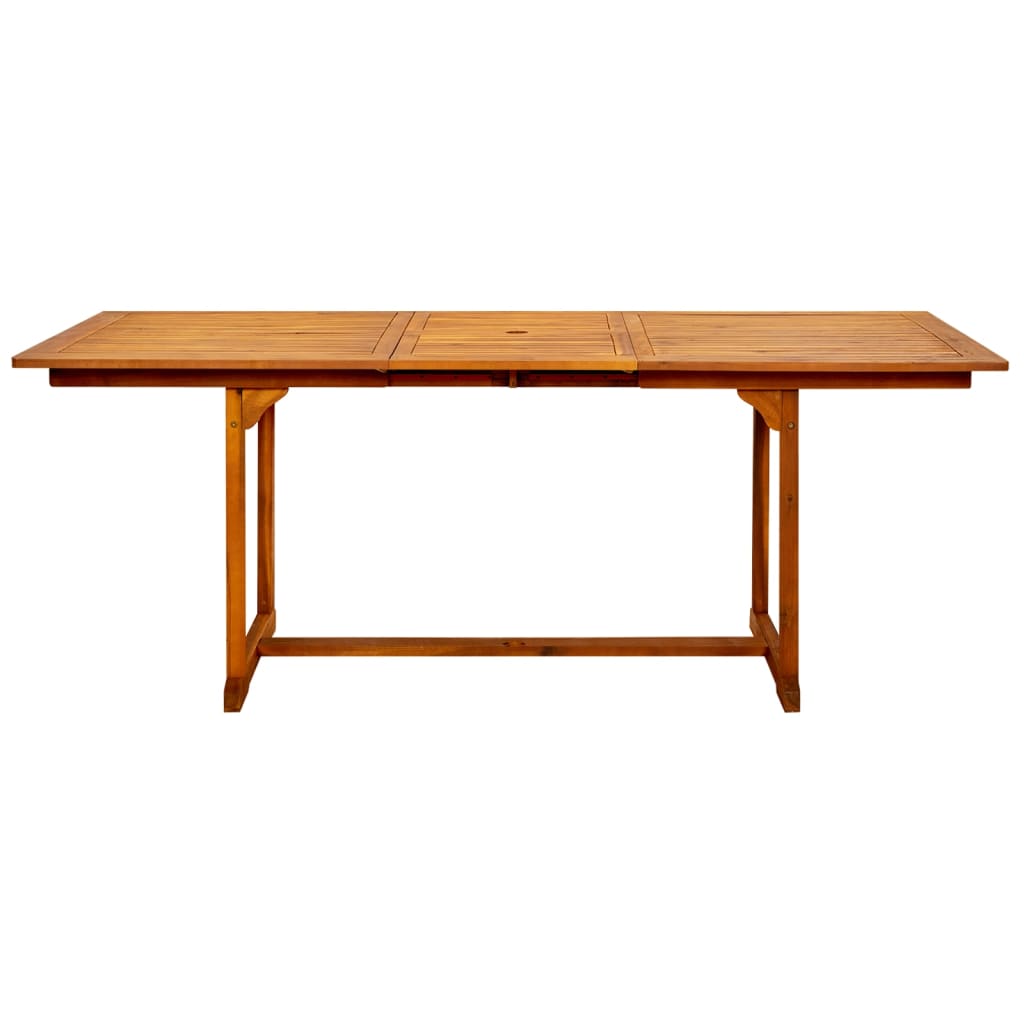 vidaXL Garden Dining Table (59.1"-78.7")x39.4"x29.5" Solid Acacia Wood-3