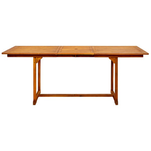 vidaXL Garden Dining Table (59.1"-78.7")x39.4"x29.5" Solid Acacia Wood-3