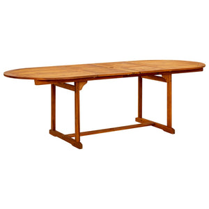 vidaXL Garden Dining Table (63"-94.5")x39.4"x29.5" Solid Acacia Wood-1