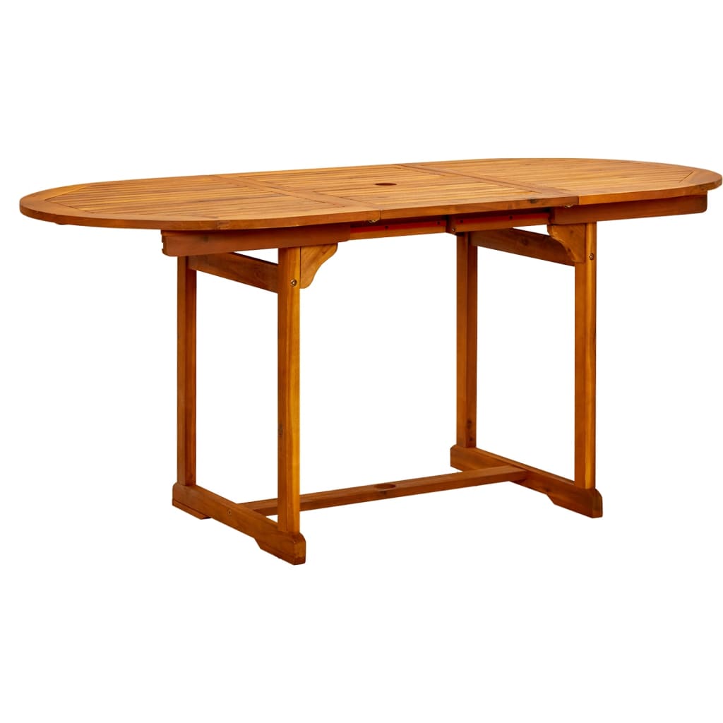 vidaXL Garden Dining Table (47.2"-66.9")x31.5"x29.5" Solid Acacia Wood-1