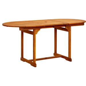vidaXL Garden Dining Table (47.2"-66.9")x31.5"x29.5" Solid Acacia Wood-1