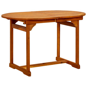 vidaXL Garden Dining Table (47.2"-66.9")x31.5"x29.5" Solid Acacia Wood-3