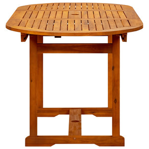 vidaXL Garden Dining Table (47.2"-66.9")x31.5"x29.5" Solid Acacia Wood-5