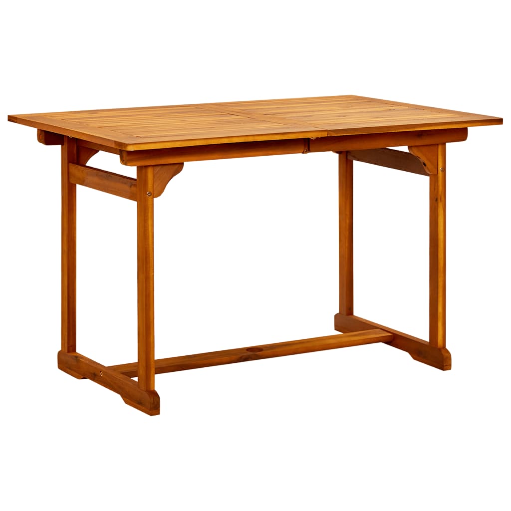 vidaXL Garden Dining Table (47.2"-66.9")x31.5"x29.5" Solid Acacia Wood-2