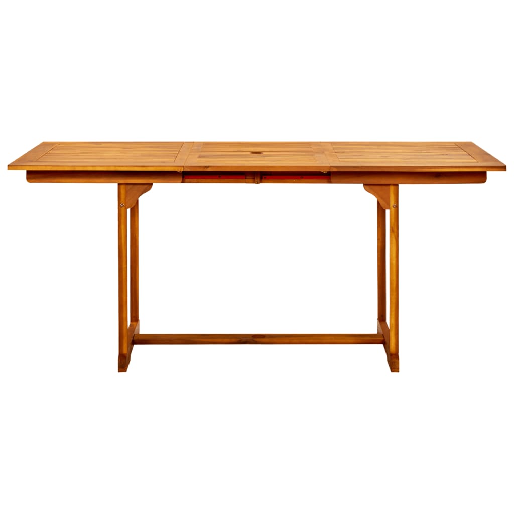 vidaXL Garden Dining Table (47.2"-66.9")x31.5"x29.5" Solid Acacia Wood-3