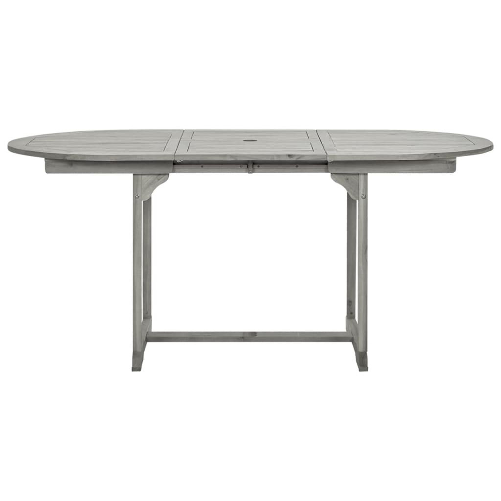 vidaXL Patio Dining Table (47.2"-66.9")x31.5"x29.5" Solid Acacia Wood-4