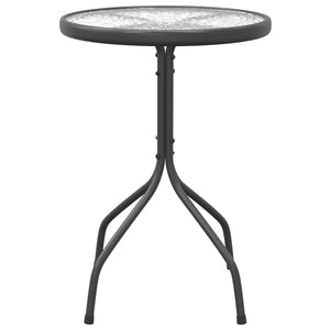 vidaXL Patio Table Ø19.7"x28" Steel Anthracite-1