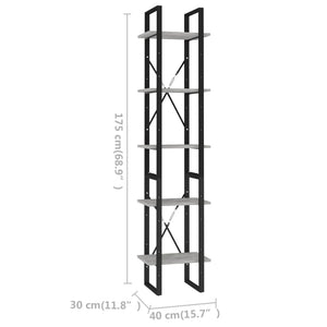 vidaXL Bookshelf Bookcase Book Rack Standing Shelf Cabinet Engineered Wood-68