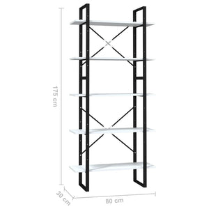 vidaXL Bookshelf Bookcase Book Rack Standing Shelf Cabinet Engineered Wood-65