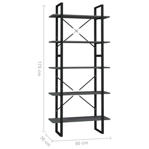 vidaXL Bookshelf Bookcase Book Rack Standing Shelf Cabinet Engineered Wood-35